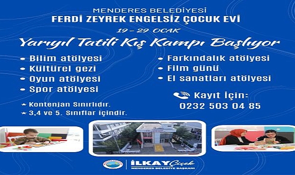 Menderes’te Çocuklar İçin Kış Kampı